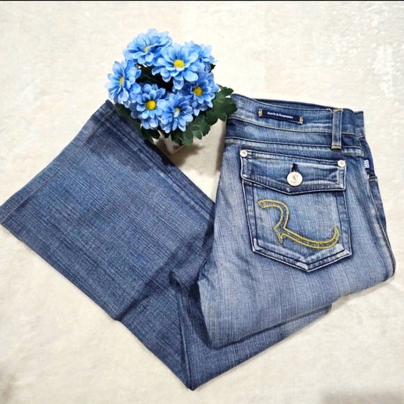 ♡ Rock & Republic Stevie Jean's | Blue Wash Low Rise Bootcut Cotton Denim 26 - Picture 11 of 15